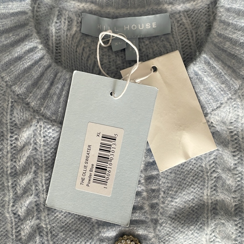Hill House The Ollie Sweater NWT Powder Blue - Picture 3 of 4